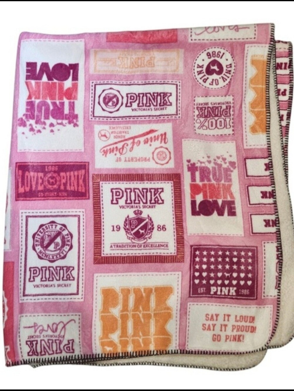 VS PINK Friday Cozy Plush Blanket - Picture 3 of 4
